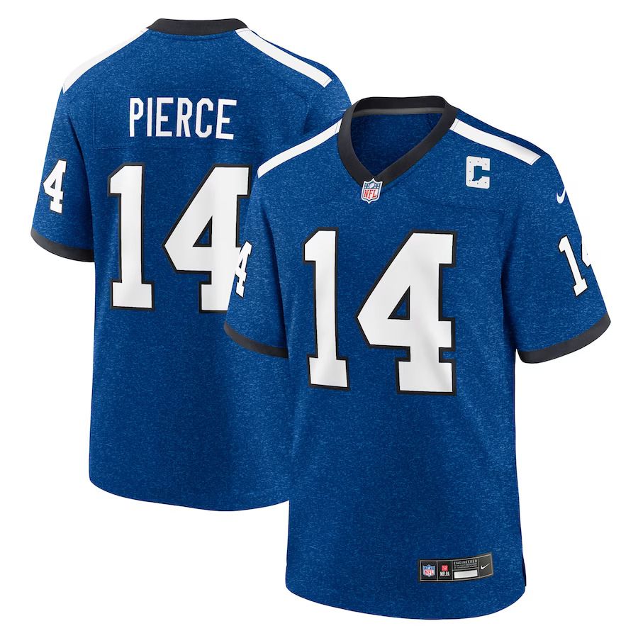 Men Indianapolis Colts #14 Alec Pierce Nike Royal Indiana Nights Alternate Game NFL Jersey